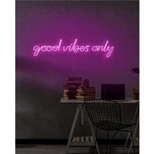 Neon Yazı - Good Vibes Only Işıklı Neon Yazı
