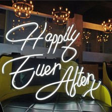 Happily Ever After LED Neon Yazı Tabela