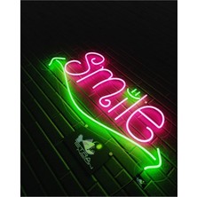 Smile Neon LED Aydınlatma Duvar Dekor - Tabela ve Vitrin Aydınlatma - Gece Lambası
