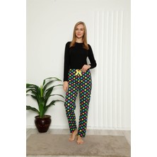 Moda Çizgi Kadın Alt Pijama