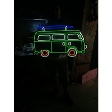 Karavan - Neon LED Dekoratif Duvar Yazısı Tabelası Aydınlatması Gece Lambası Smc -1020