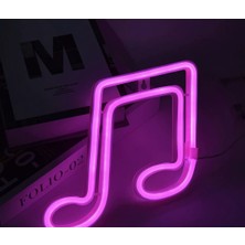 Müzik Notası Duvar Süsü Gece Lambası Neon Tabela