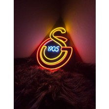 GS Logo Takım Logo Modeli Neon LED Tabela  Duvar Dekorasyon 55CM