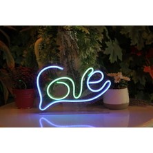 Neon Tabela Neon Dekoratif Duvar Aydınlatması Love