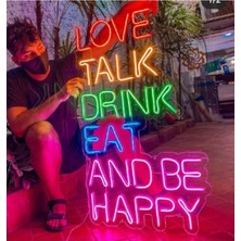 Love Be Happy Neon LED Işık