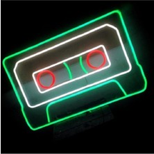 Neon LED Işık Kaset Gece Lambası