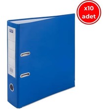Kraf Büro Telgraf Klasörü, 10 Adet, A5 Boyut, 2 Halkalı, Mavi