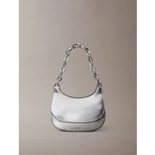 Calvin Klein Zincirli Omuz Kadın Metalik Gri Çapraz Çanta LV04F3404G-3JH