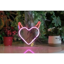Neon Tabela Neon Dekoratif Duvar Aydınlatması Kalp