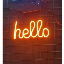 Hello Neon Yazı - Neon Hello Yazısı LED Neon