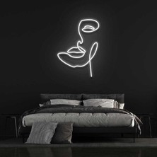 Yarım Yüz - Neon LED Dekoratif Duvar Yazısı Tabelası Aydınlatması Gece Lambası Smc -1018