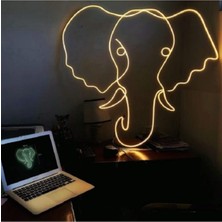 Neon LED Işık Fil Gece Lambası