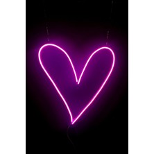 Neon LED Işık Kalp Gece Lambası