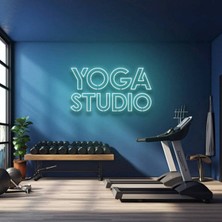 Neon LED Tabela Yoga Studıo Yazısı Duvar Dekorasyon