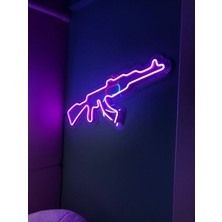 AK47 Silah Neon LED Tabela