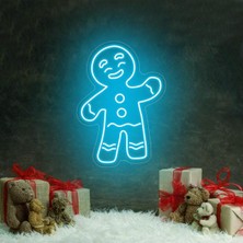 Neon LED Tabela Yılbaşı Noel Kurabiye Modeli Duvar Dekorasyon