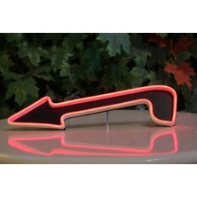 Neon Tabela Neon Dekoratif Duvar Aydınlatması Yönlendirme Ok