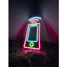 Neon LED Tabela Telefon Modeli Duvar Dekorasyon