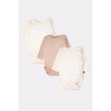 Bebetto Uzun Kollu Body 3lü (Cute Bear) Bej