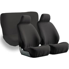 Castor Otomotiv Skoda Felicia Uyumlu Oto Koltuk Kılıfı Penye  Tüm Araçlara Ile Uyumlu 4 Parça Set Siyah Renk