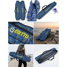 Editto Kamuflaj Desenli Su Geçirmez Kumaş Olta ve Kamış Taşıma Çantası 1118CM