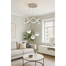 Avizem Ledli Avize Taç 2 Lı 3 Top Krom