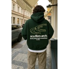 Bellanova Oversize Kapüşonlu Sweatshirt – Scuffers Arch Yazı ve Grafik Baskılı Unisex