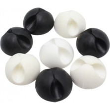 Ett Siyah Beyaz Kablo Sabitleme Klipsi 10'lu Dinç Store - 004982