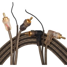 Ayt Fully G-512AB 5 Metre 2 Rca  2 Rca L-Tip Şaseli Oto Amfi Sinyal Kablosu