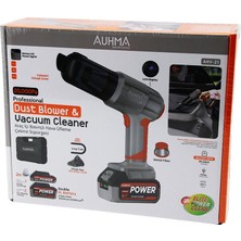 Go İthalat Oto Araç Type-C Sarjlı - LCD Ekran El Tipi Basınçlı Hava Üfleme - Süpürge Makine Yedek Batarya - 2 x Filtre Mikrofiber Bez 8 Başlık 175W Ahv-21 (4832)