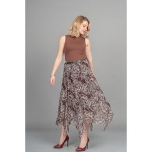 MissVina Vogue Asimetrik Tül Elegance Etek 6849