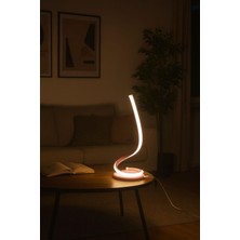 Avizem Ledli Abjur Kıvrım Masa Üstü Siyah