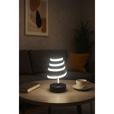 Avizem  Ledli Abajur Dik Spral Küçük Siyah