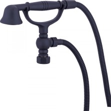 LPD Si̇yah Duş Spi̇ral Takımı Hortumu ve Duş Başlığı (%100 Pi̇ri̇nç,lüx)