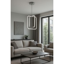 Avizem Ledli Avize Küre Kare Büyük Krom