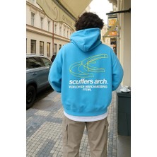 Bellanova Oversize Kapüşonlu Sweatshirt – Scuffers Arch Yazı ve Grafik Baskılı Unisex