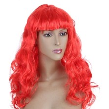 Ett Dalgalı Kırmızı Peruk Saç Dinç Store - 004982