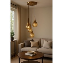 Avizem Camlı Avize Seka 3+1 Gold Bal