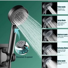 Ett 5 Kademeli Duş Başlığı Siyah Dinç Store - 004982