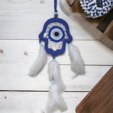Ett Nazar Boncuğu Motifli Mavi Fatma Ana Eli Duvar Süsü Dinç Store - 004982