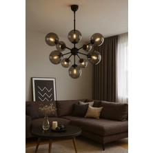 Avizem Camlı Avize Balon 12 Lı Siyah