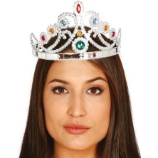 Ett Gümüş Renk Plastik Prenses Tacı Kraliçe Tacı 60 cm Dinç Store - 004982