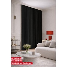 Fluiana Siyah Blackout Karartma PERDE|%100 Karartma Sağlayan Yalıtım Özellikli Perde Pilesiz