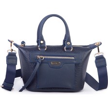 Nas Bag Kadın Mini El ve Postacı Çantası Lacivert Victoria