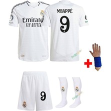 Alaturka Mix Real Madrid 2025 Mbappe Beyaz Çocuk Forması Şort Çorap Bileklik Hediyeli