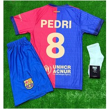 Alaturka Mix Kopya - Pedri Barcelona Iç Saha Çocuk Forma Takımı 3'lü Set Çorap Hediyeli