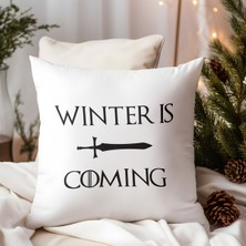Qoeuyl Boutique Winter Is Coming Game Of Thrones Baskılı Elyaf Dolgulu Hediyelik Yastık