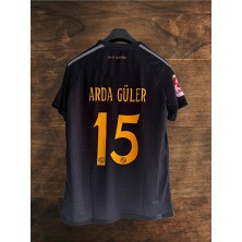 Alaturka Mix Yeni Sezon 2023/24 R. Madrid Arda-G.üler 15 Deplasman Siyah Düğmeli Forması