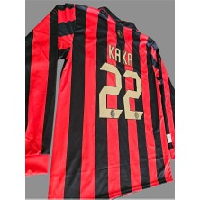 Alaturka Mix Özel Konsept A.c Milan 125.YIL Kaka 22 Baskılı Özel Nostalji Uzun Kollu Forması