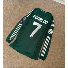 Alaturka Mix R.e.a.l M.a.d.r.i.d 2012/13 Sezonu Cristiano Ronaldo Uzun Kol Özel Nostalji Forması (Green)